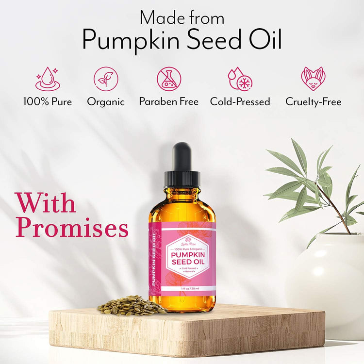 Pumpkin Seed Oil for Hair Growth 2 Oz, 100% Pure Pumpkin Seeds Oil for Skin and Nails - Natural Pumpkin Seed Extract for Moisturizing Scalp, Dry and Rough Skin