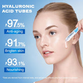 Hyaluronic Acid Tubes, 3% Hyaluronic Acid Serum Ultra-Hydrating Vials, Wake Nature Perfection Hyaluronic Acid, Hyaluronic Acid Serum for Face, Single-Use Hyaluronic Acid Tubes Vials(1 Box of 30)