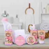 Bath and Body Gift Set - 8 Pcs Luxury Rose Scented Heel Shoe Spa Gift Set for Women - Shower Gel, Bubble Bath, Body Butter, Body Lotion & More - Christmas Gifts for Women, Gift for Mom -